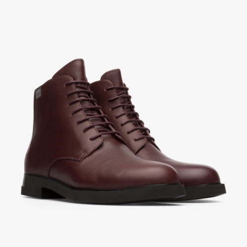 Camper Iman Ankle Boots Burgundy - Womens Singapore VORGSM-940